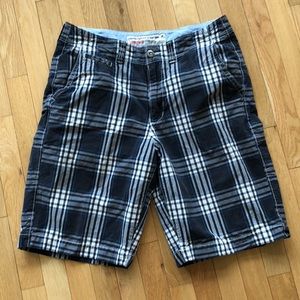 American eagle longboard plaid shorts